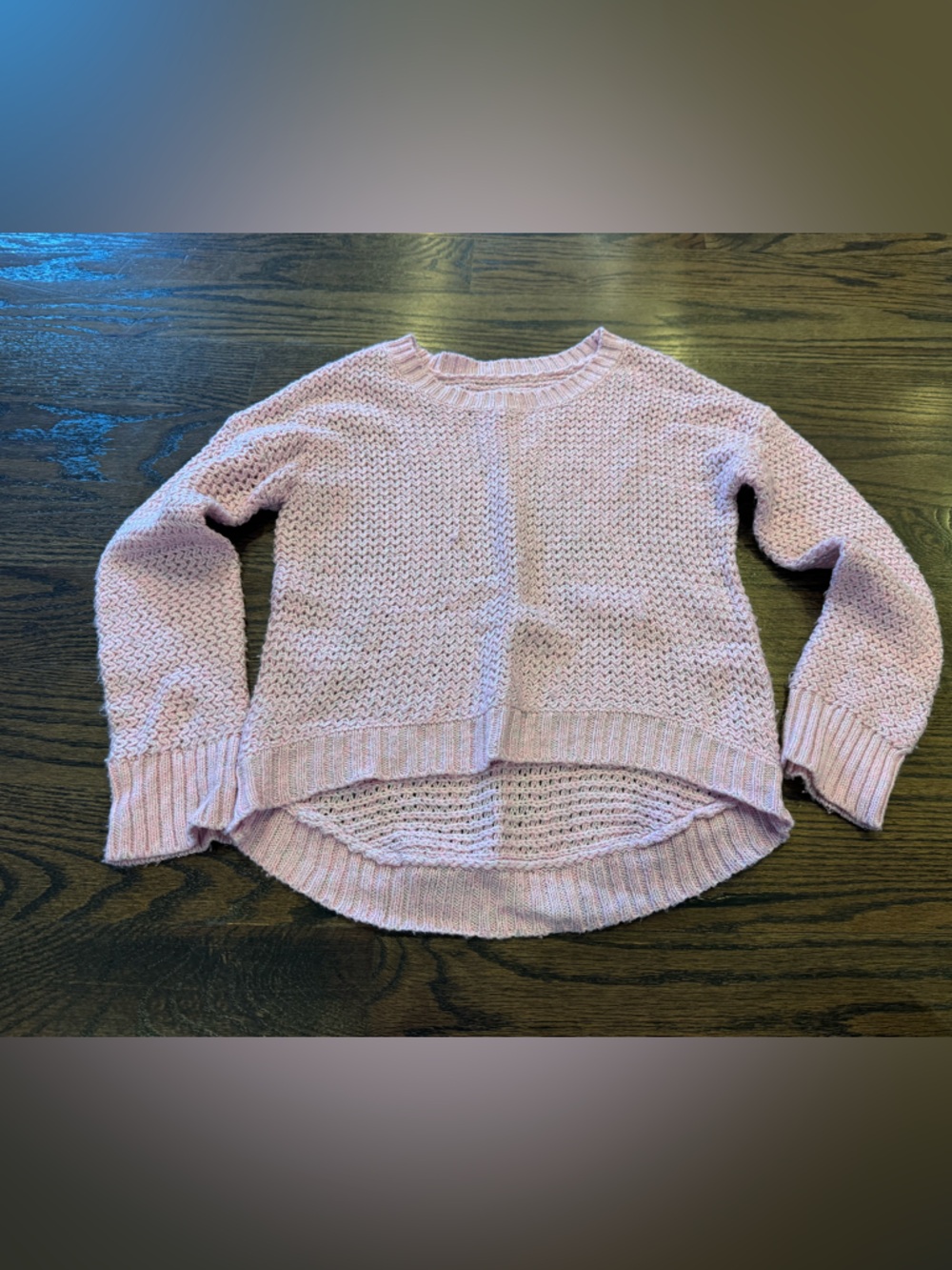 Justice Light Pink Scoop-Neck Knit Sweater
